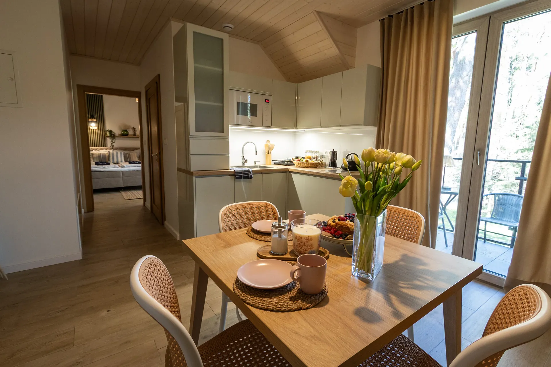 Apartament Brzoza — wnętrze, Poezja Ciszy Dębki